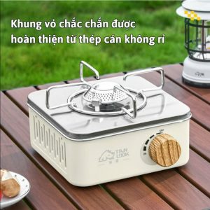 Bếp Gas Camping Mini Hợp Kim Titan Chống Gỉ Chính Hãng TanLook, Bếp Gas Ngoài Trời Công Suất 2800W